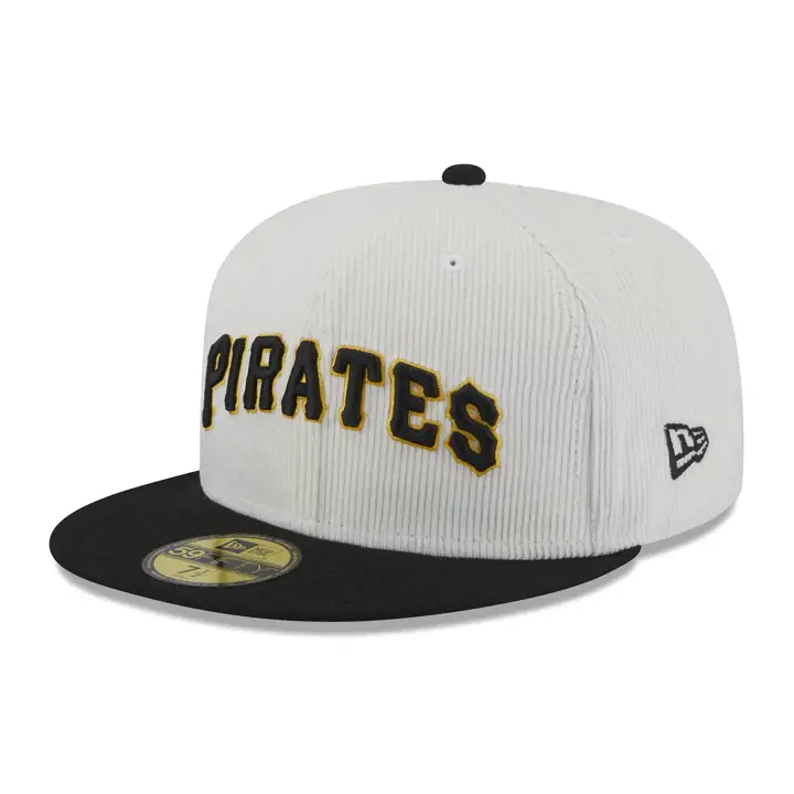 Pittsburgh Pirates MLB Cord Script 59FIFTY BLC/NOI/GRI