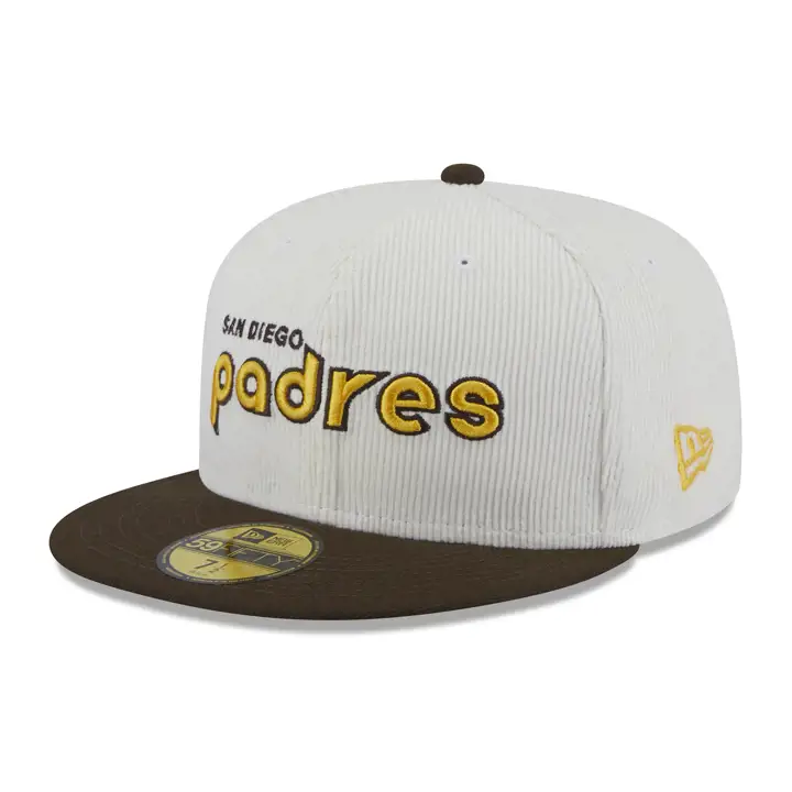 Casquette ajustée San Diego Padres MLB Cord Script 59FIFTY BLANC/MARRON/GRIS