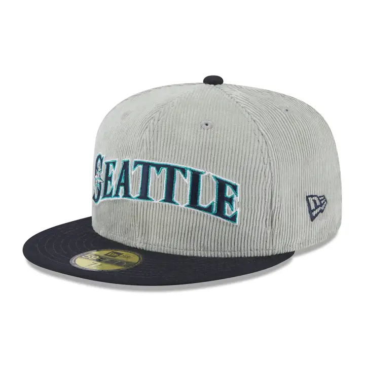 Seattle Mariners MLB Cord Script 59FIFTY GRIS/MARINE/GRIS