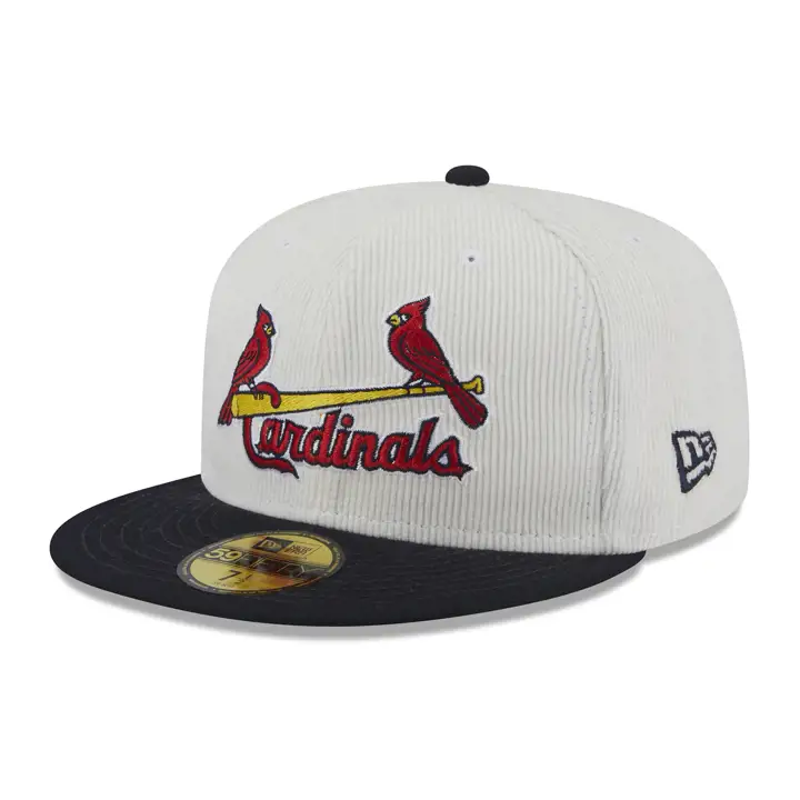 Casquette 59FIFTY MLB St. Louis Cardinals Cord Script BLANC/BLEU MARINE/GRIS