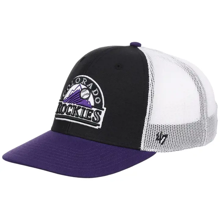 Casquette trucker Colorado Rockies MLB, noire