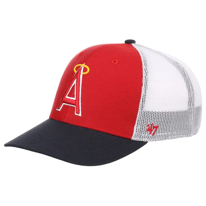 Casquette de camionneur MLB Side Note des Los Angeles Angels, rouge