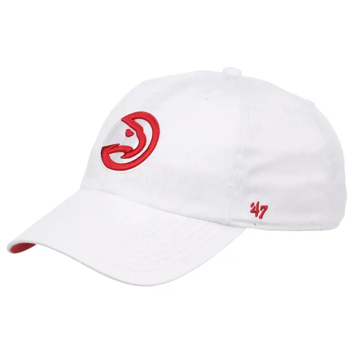 Casquette blanche pour homme Atlanta Hawks NBA White Noise '47 Clean Up