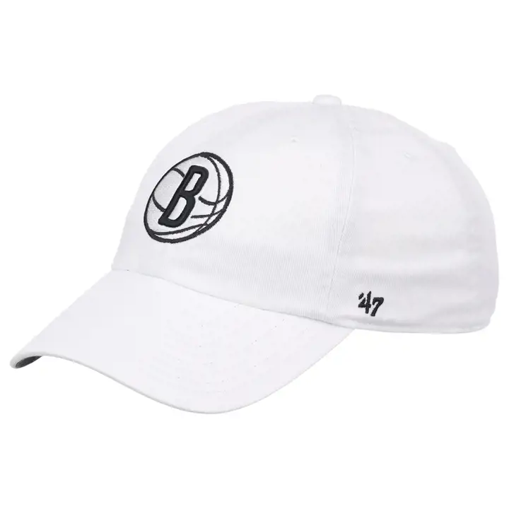 Casquette BROOKLYN NETS NBA BLANCHE WHITE NOISE '47 CLEAN UP