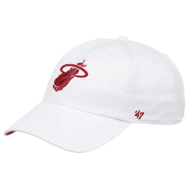 Casquette souple ajustable '47 CLEAN UP NBA MIAMI HEAT WHITE NOISE wht