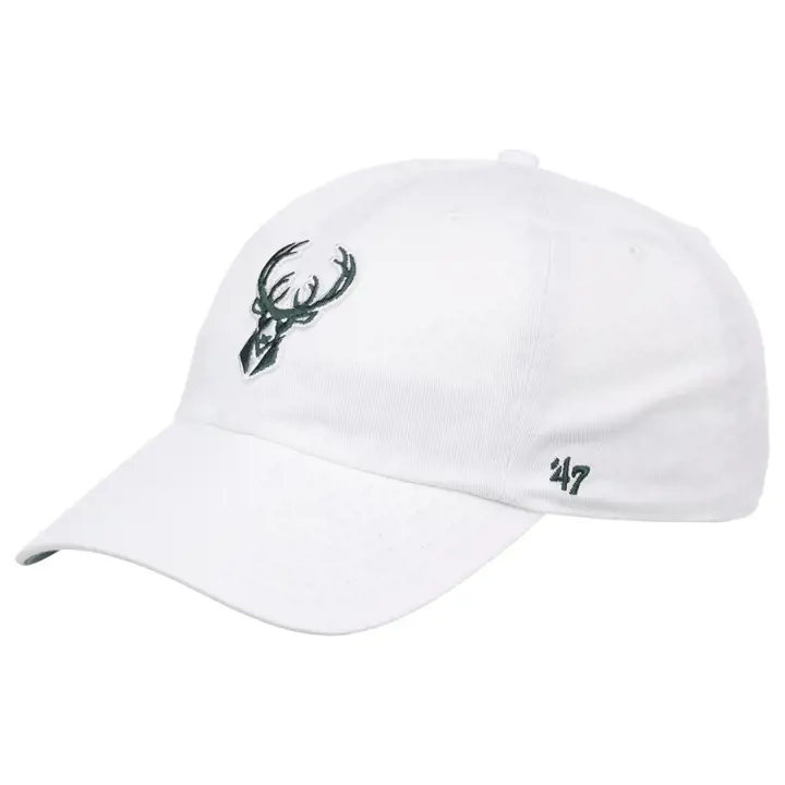 MILWAUKEE BUCKS NBA WHITE NOISE CASQUETTE RÉGLABLE '47 CLEAN UP wht