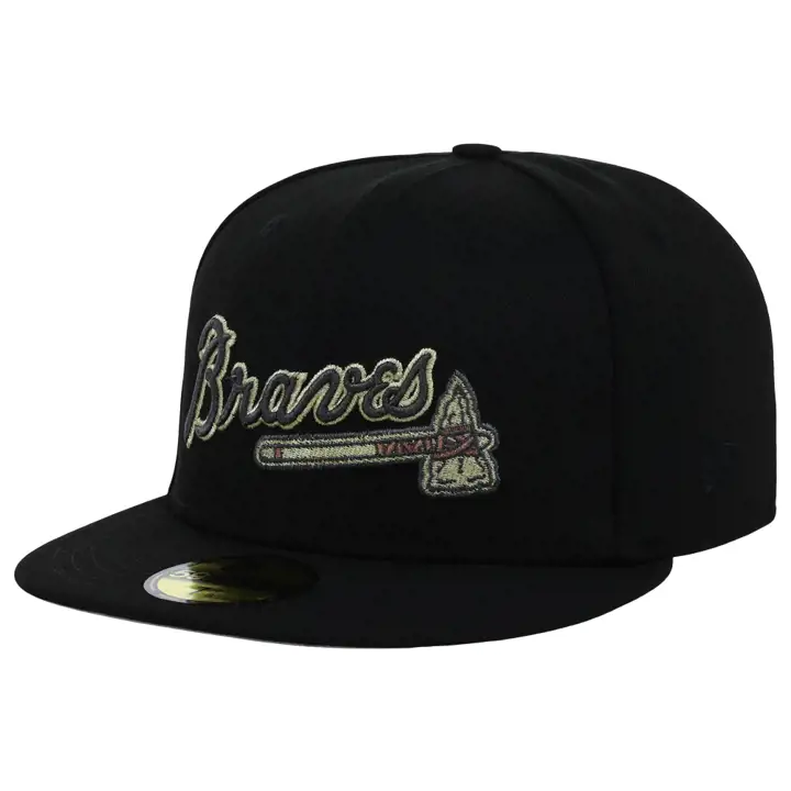 Casquette MLB Atlanta Braves Satin Standout 59FIFTY NOI/NOI/GRI