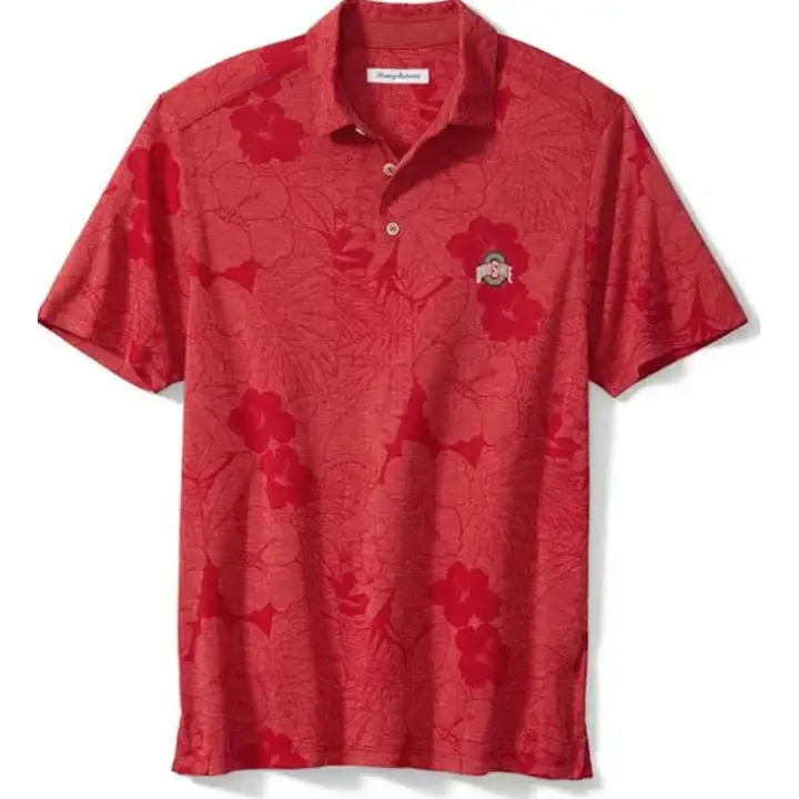 Polo rouge Miramar Blooms NCAA des Buckeyes d'Ohio State