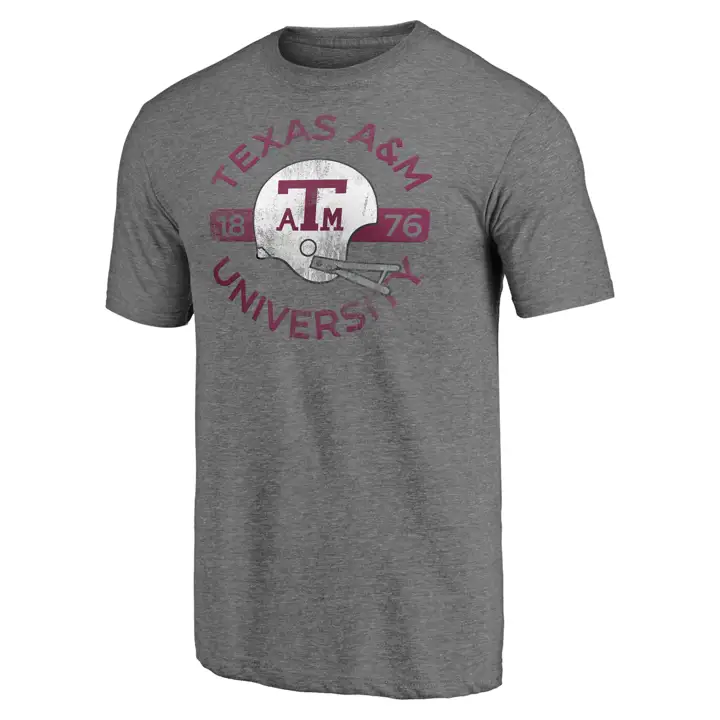 T-shirt chiné gris Texas A&M Aggies NCAA Vault Helmet