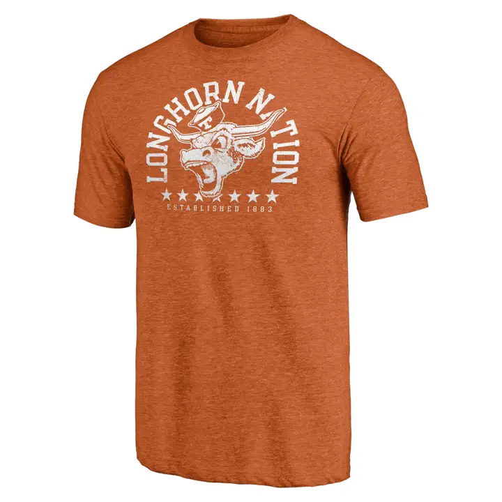 T-shirt tri-mélange Texas Longhorns NCAA Vault Old Style TEX OR