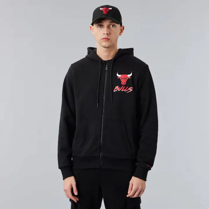 CHICAGO BULLS NBA SCRIPT FZ HOODIE BLK