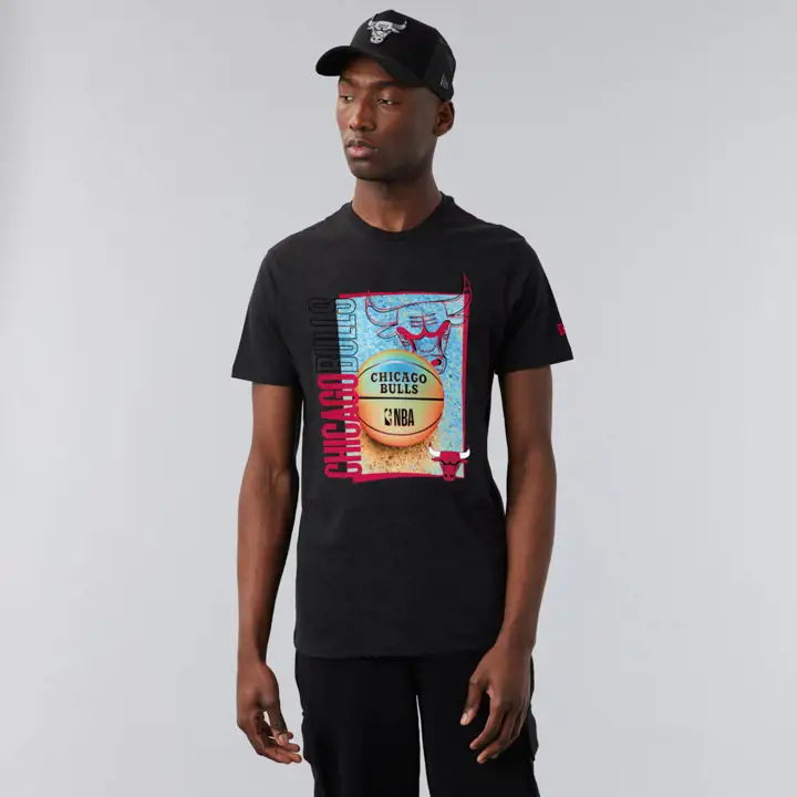 T-shirt à capuchon NBA Chicago Bulls noir