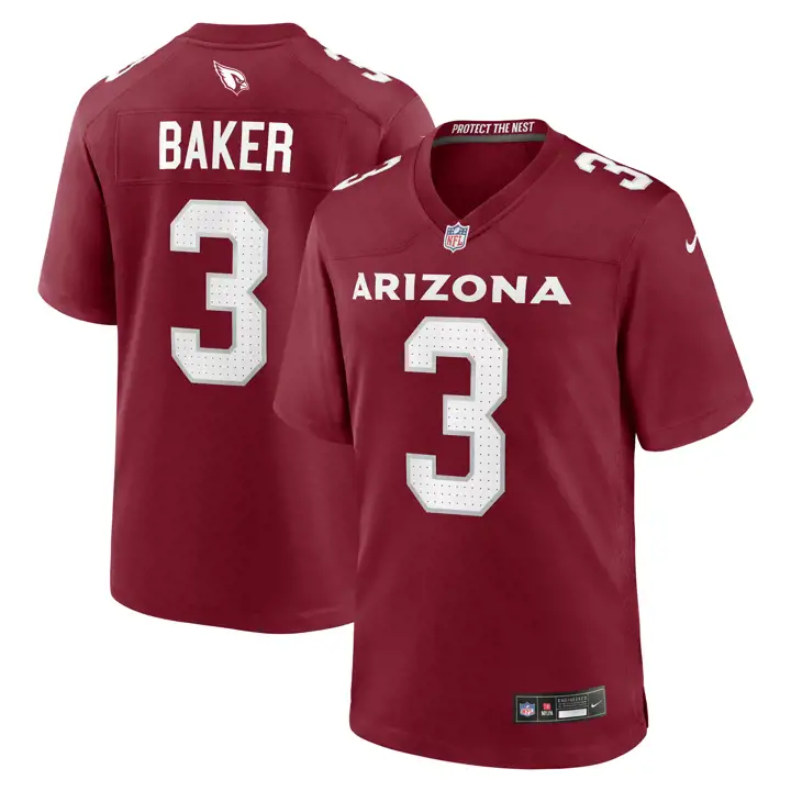 Maillot de match NFL des Arizona Cardinals Budda Baker rouge