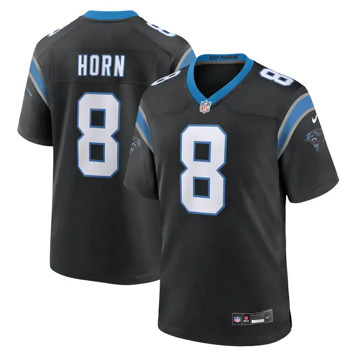 Maillot de match NFL des Panthers de la Caroline Jaycee Horn noir