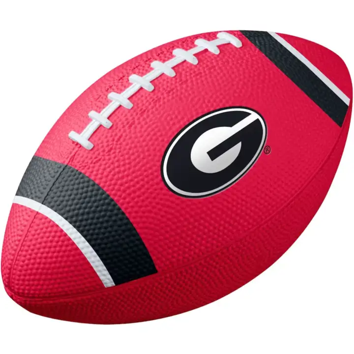 Ballon de football américain d'entraînement en caoutchouc rouge Georgia Bulldogs