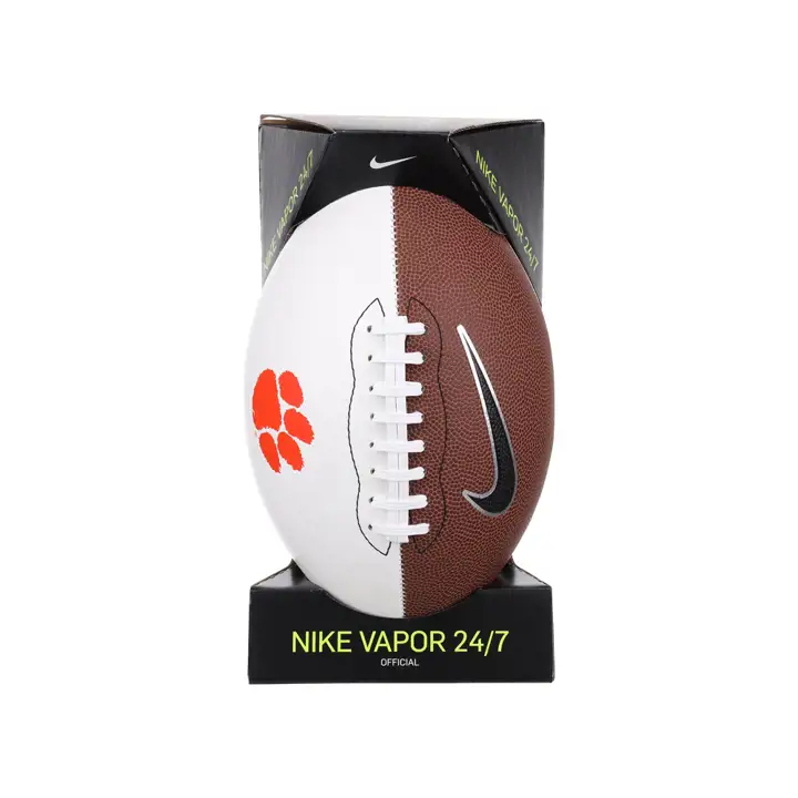 Football autographié des Clemson Tigers marron