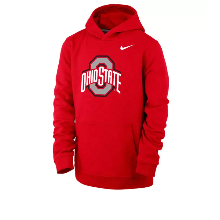Sweat à capuche en molleton pour jeune Ohio State Buckeyes NCAA – Rouge