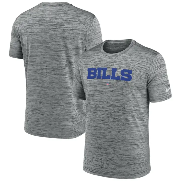 T-shirt Velocity équipe Buffalo Bills NFL 23 gris chiné