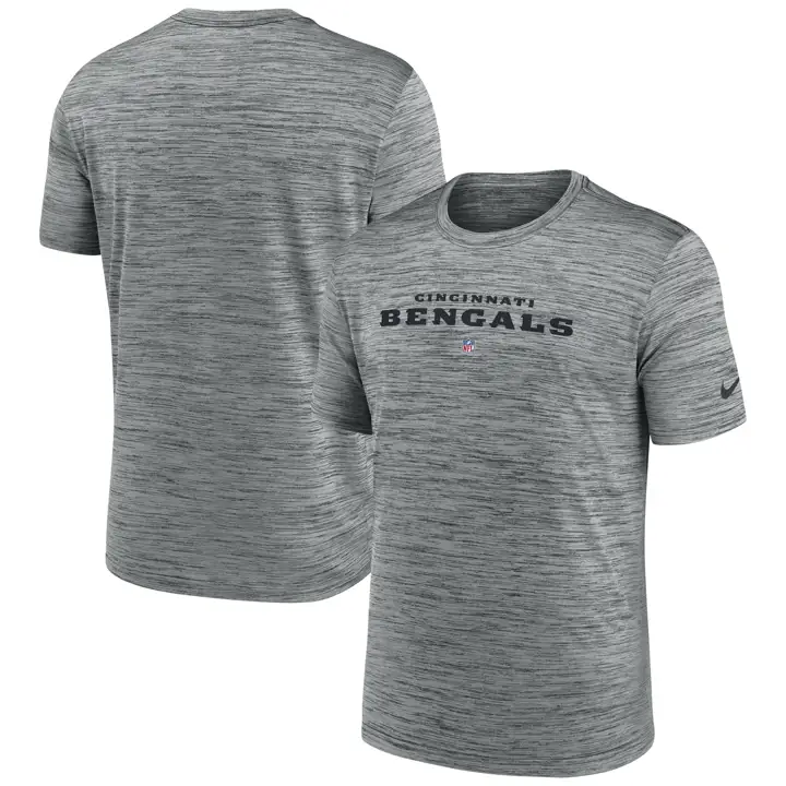 Cincinnati Bengals T-shirt Velocity NFL Team Issue 23 gris chiné
