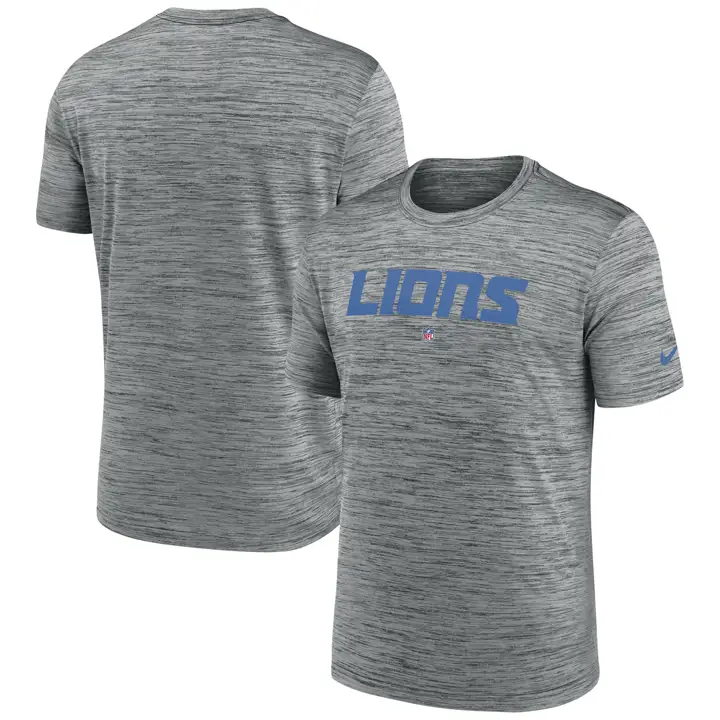 T-shirt Velocity Detroit Lions NFL Édition Équipe 23 gris chiné