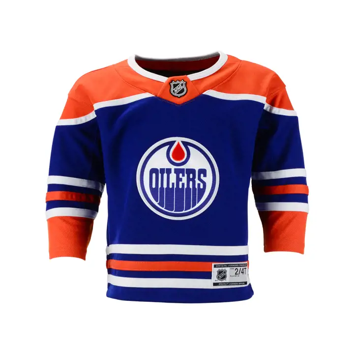 Maillot vierge premier BLUE Edmonton Oilers NHL pour bébé
