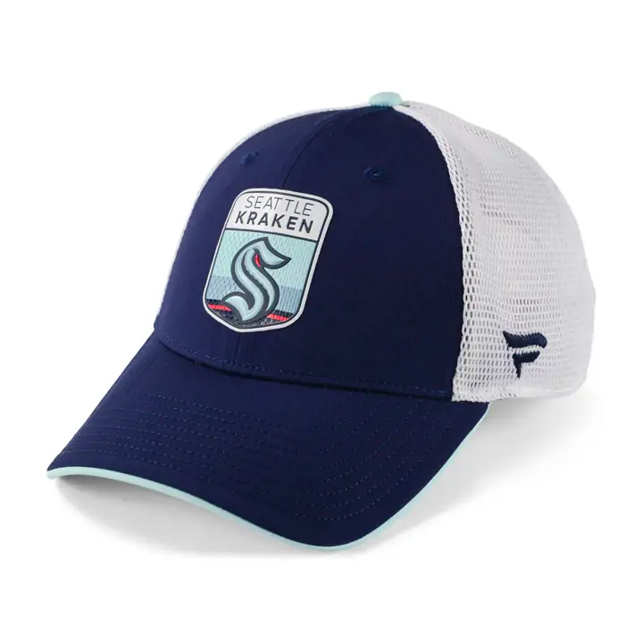 CASQUETTE DE CAMIONNEUR SEATTLE KRAKEN DE LA LNH 2023 MARINE/BLANC