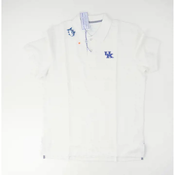 Polo Skipjack Gameday NCAA Wildcats du Kentucky BLANC