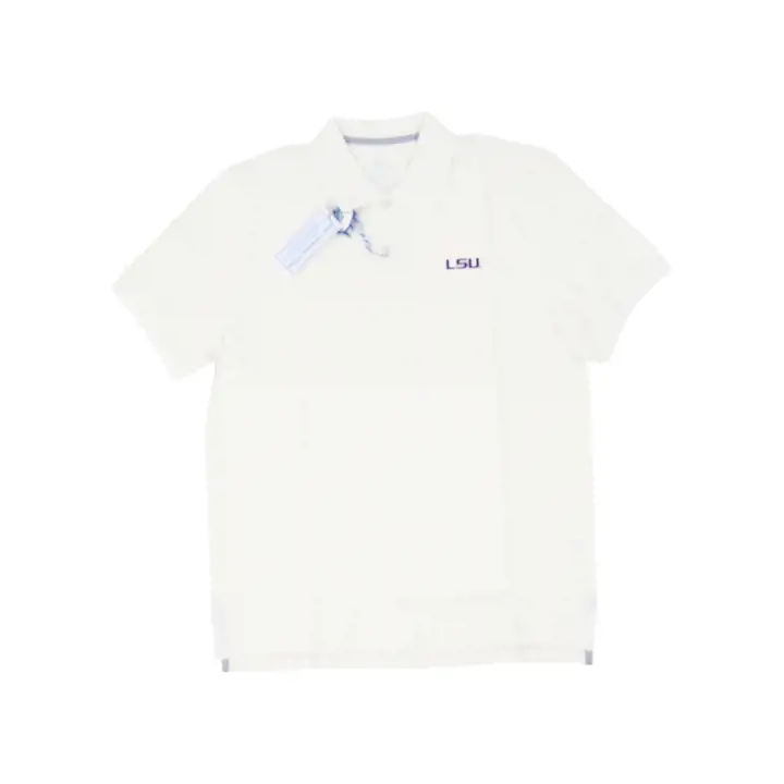 Polo L.S.U. NCAA Gameday Skipjack WHT