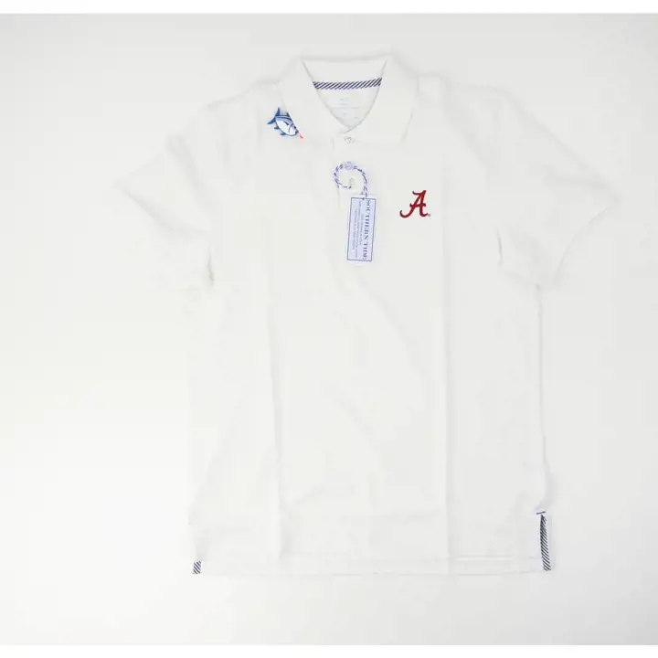 Polo Skipjack Alabama Crimson Tide NCAA Gameday Blanc
