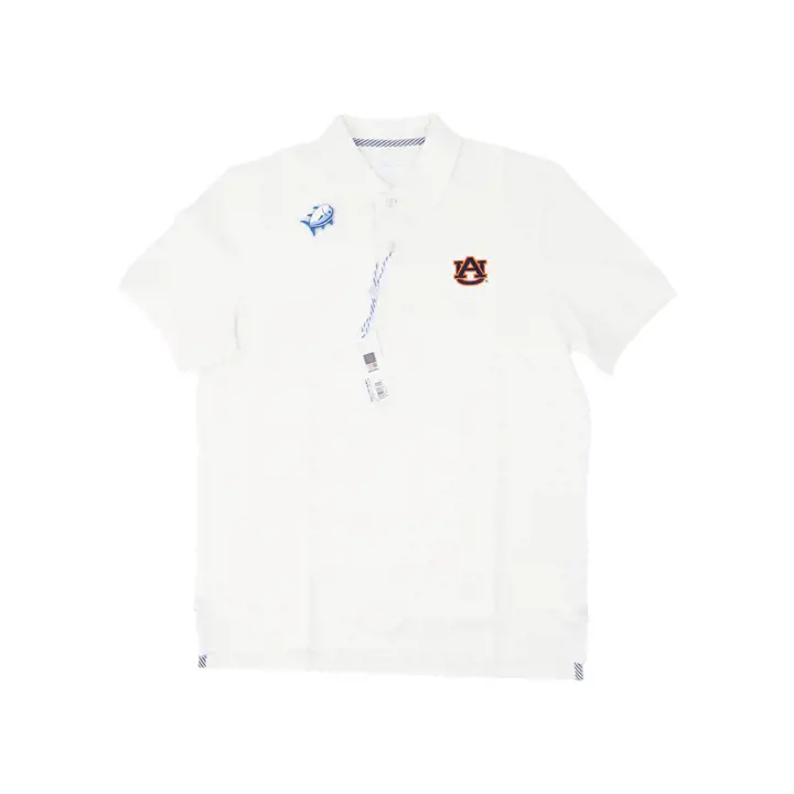 Polo de match NCAA Auburn Tigers Skipjack blanc