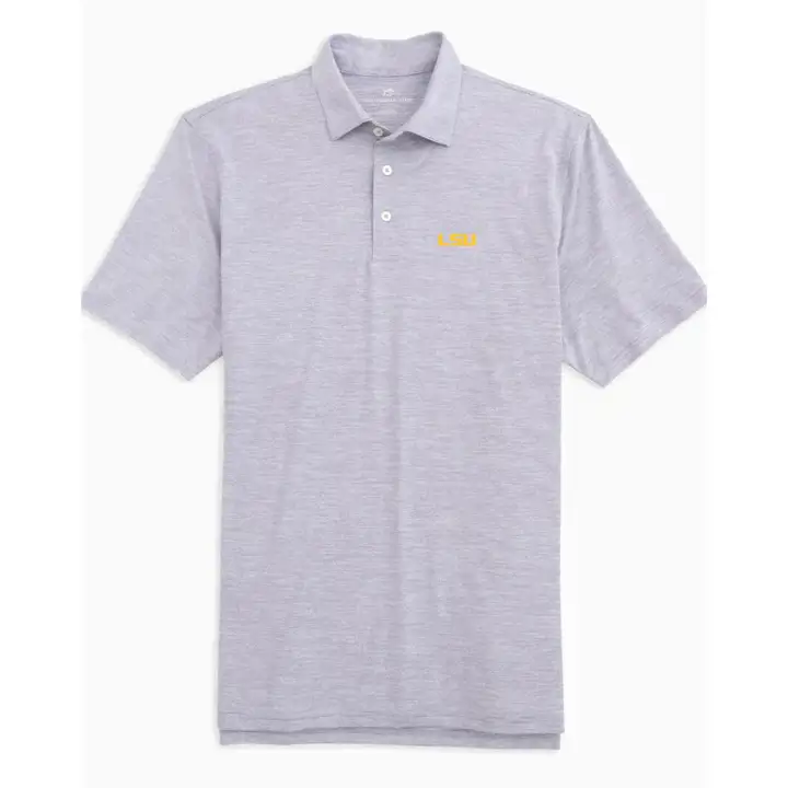 L.S.U. NCAA Driver Spacedye Polo MAUVE