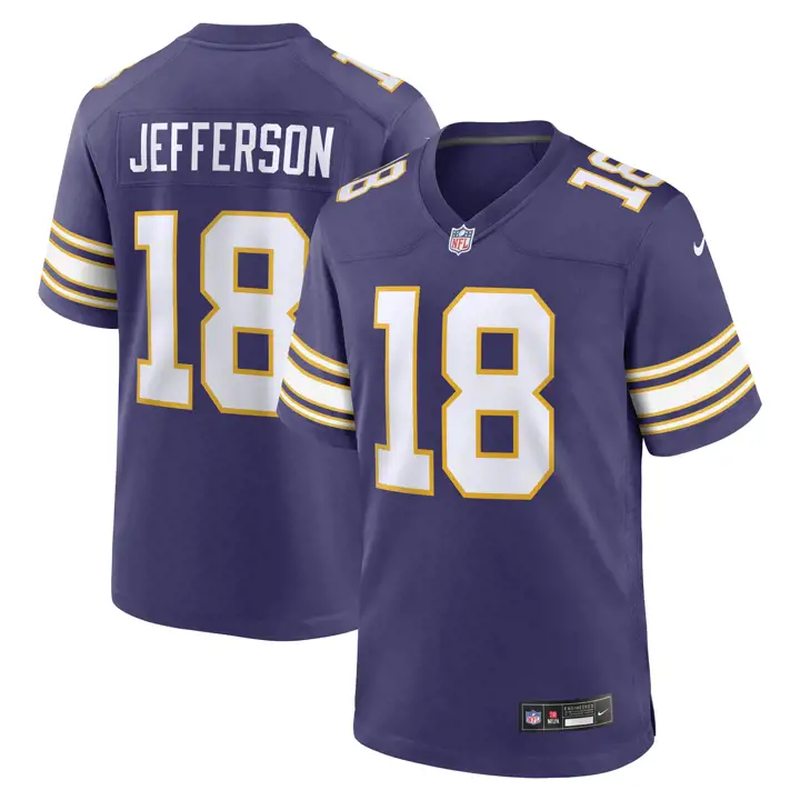 Maillot de match des Minnesota Vikings NFL Justin Jefferson ORCH
