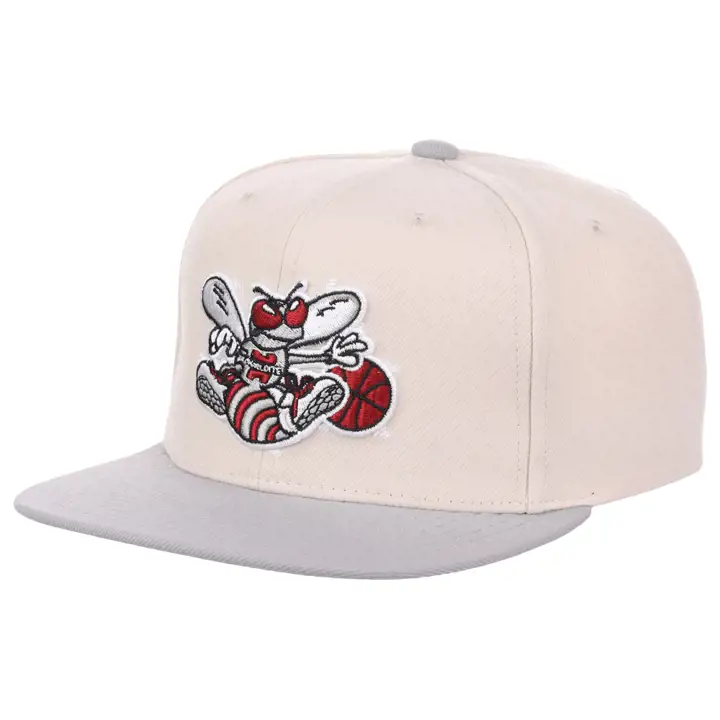 Charlotte Hornets NBA Chiment Snapback ivoire/gris/rouge