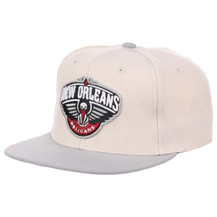 Casquette Snapback NBA des Pélicans de la Nouvelle-Orléans ivoire/gris/rouge