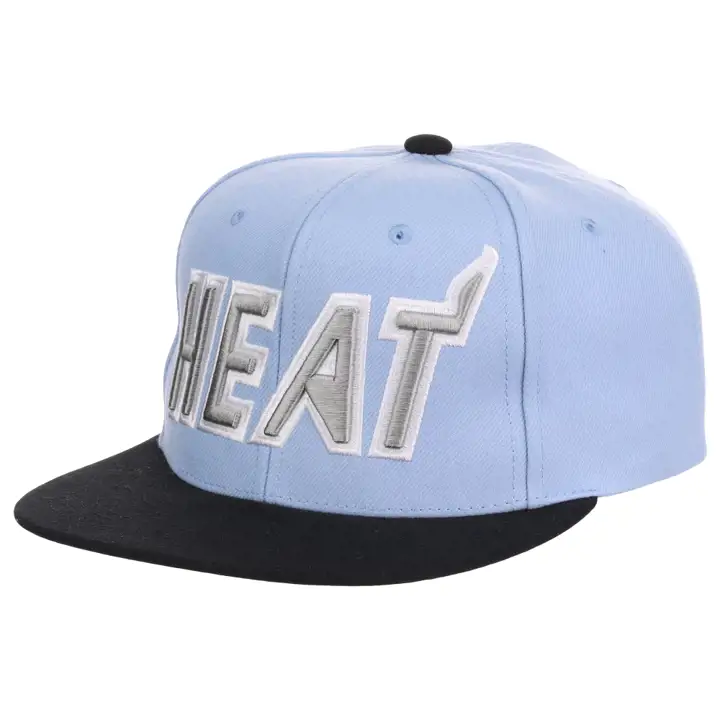 Casquette Snapback Miami Heat NBA noire et bleue skbl/blk/gry