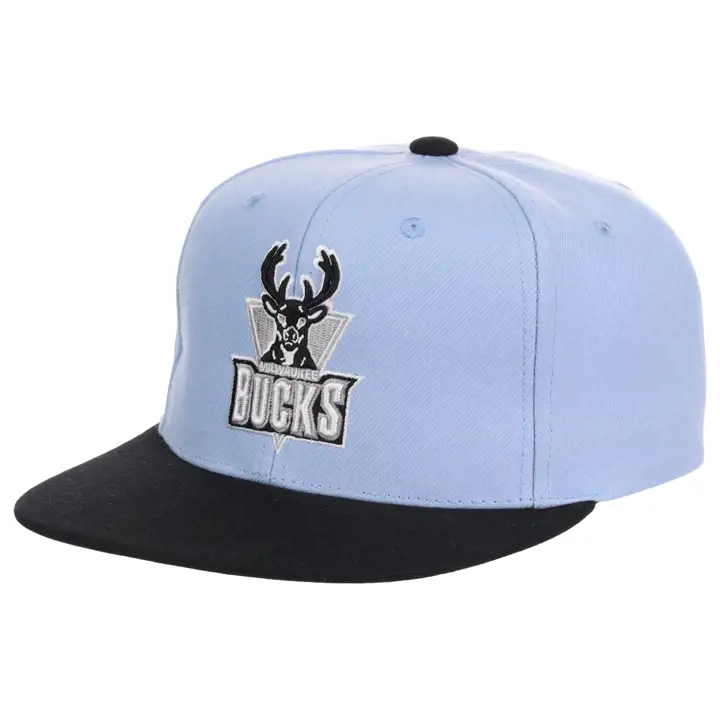 Milwaukee Bucks NBA Casquette snapback noir et bleu skbl/blk/gry