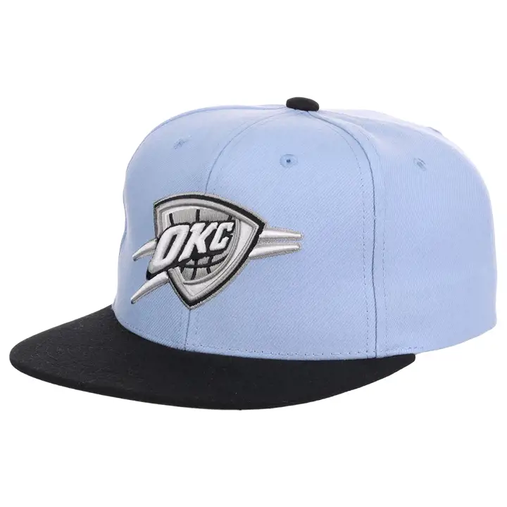 Oklahoma City Thunder NBA Casquette ajustable noire et bleue skbl/blk/gry