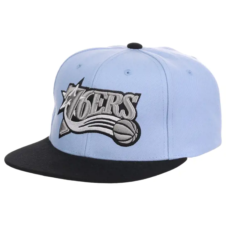 Philadelphia 76ers NBA Casquette snapback noire et bleue skbl/blk/gry