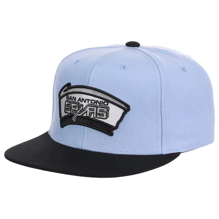 Casquette San Antonio Spurs NBA noire et bleue à visière plate skbl/blk/gry