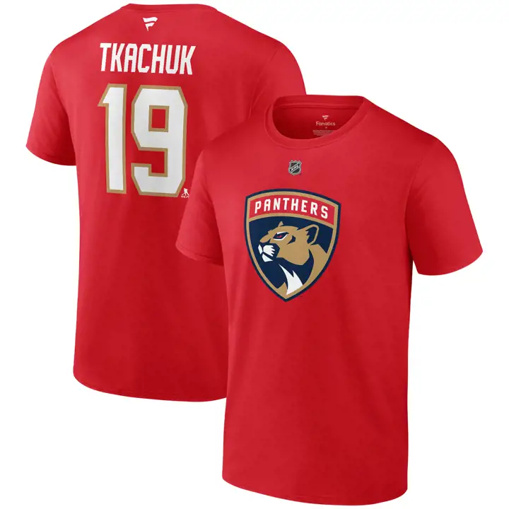 FL.PANTHER NHL T-shirt Homme Authentique Stack Nom et Numéro Taille M