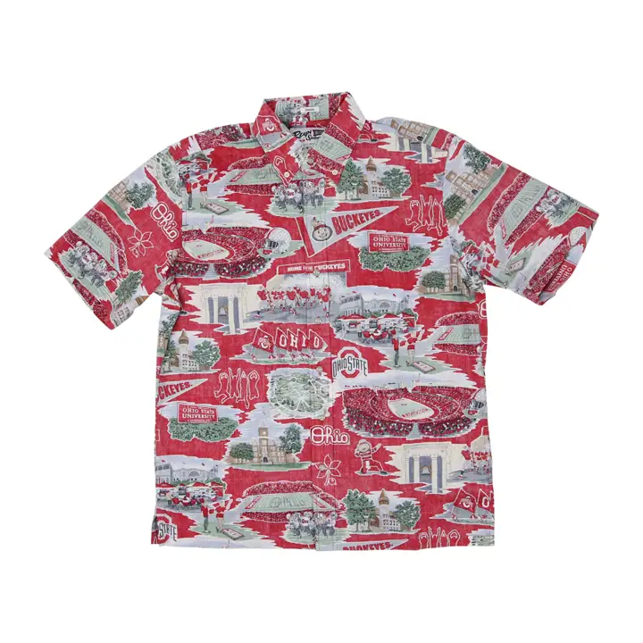 Chemise de camp Ohio State Buckeyes NCAA Scénique 22 ROUGE