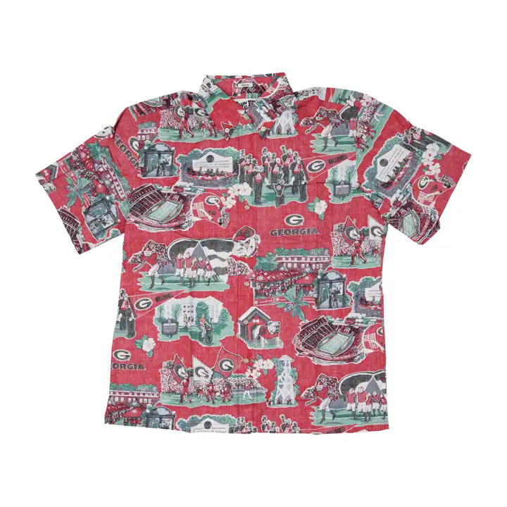 Chemise campagnarde Georgia Bulldogs NCAA Scenic 22 ROUGE