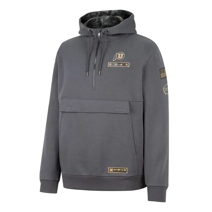 Veste quart de zip Utah Utes NCAA OHT Ghost Rider 22 grise