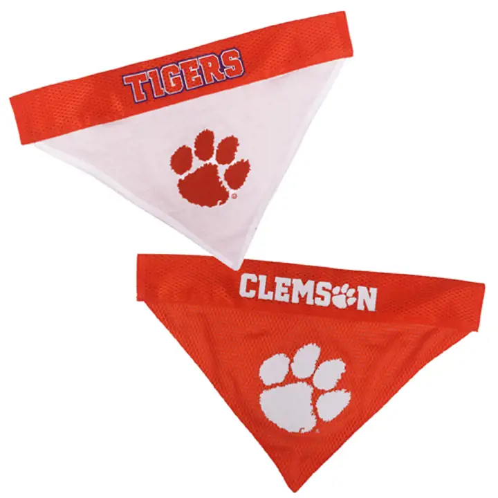 Bandana réversible pour animaux Clemson Tigers