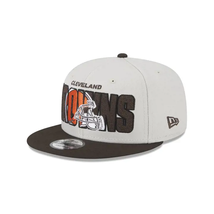 Casquette NFL Draft 9FIFTY Cleveland Browns 23 ivoire/marron