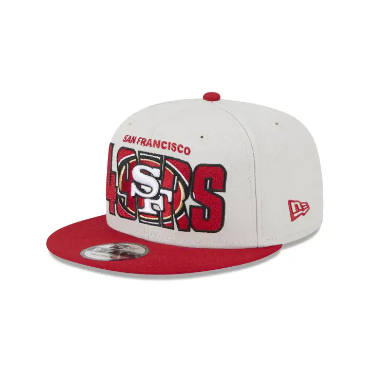 Casquette 9FIFTY San Francisco 49ers 23 NFL Draft ivoire/rouge