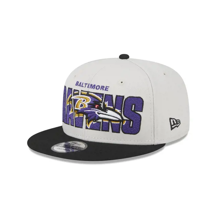 Casquette 9FIFTY NFL Draft 2023 Enfant Baltimore Ravens ivoire/noir