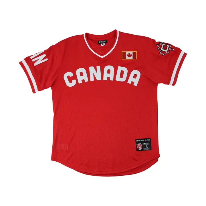 Maillot col en V Canada Fierté nationale Rouge