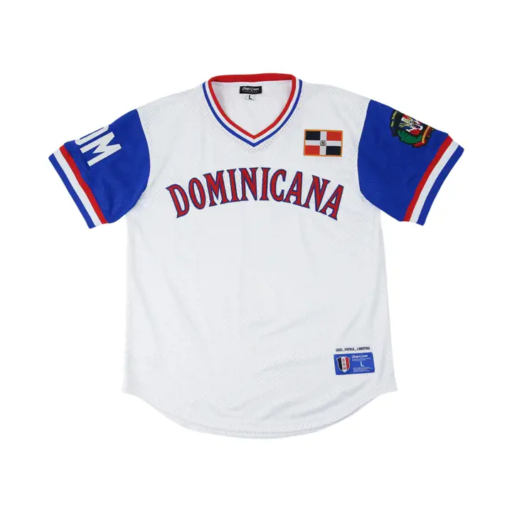 Maillot en V blanc fierté dominicaine