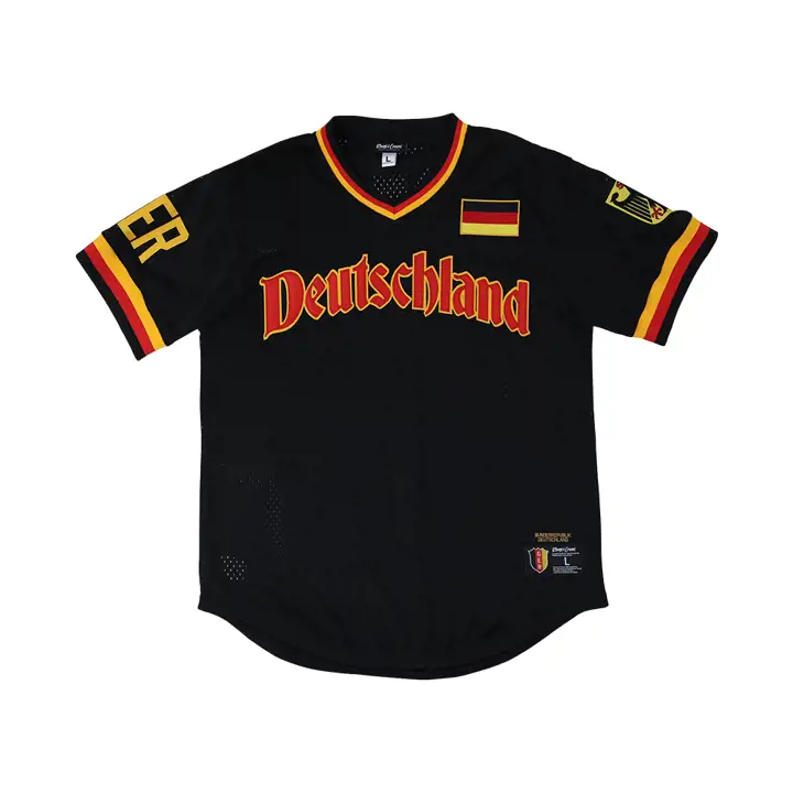 Allemagne Fierté Nationale Maillot Col V Noir